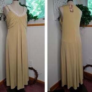 Soft Surrounding Beaded Silky Maxi Dress Size Large
